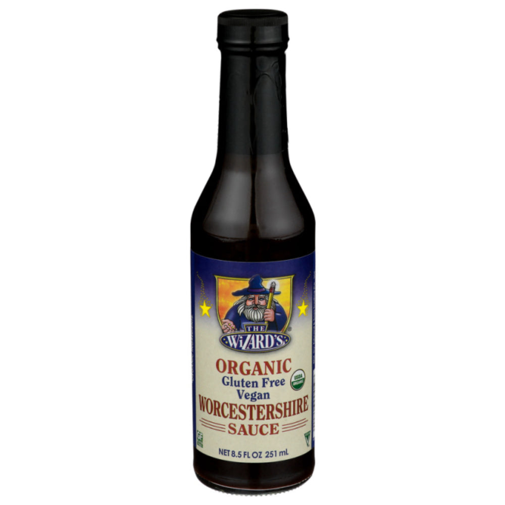 The Wizard`s, Gluten Free Organic Vegan Worcestershire Sauce, 8.5 Fl Oz