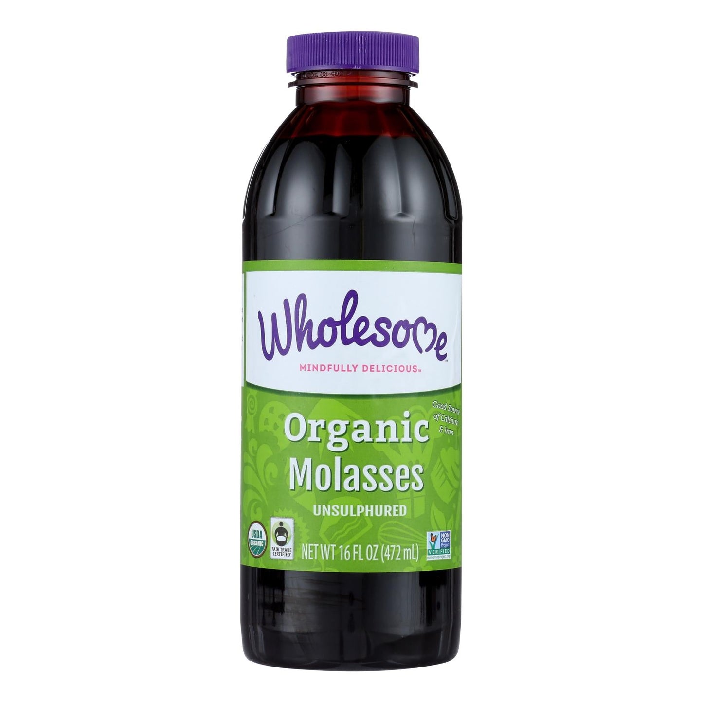 Wholesome, Organic Blackstrap Molasses, Unsulphured, 16 Oz