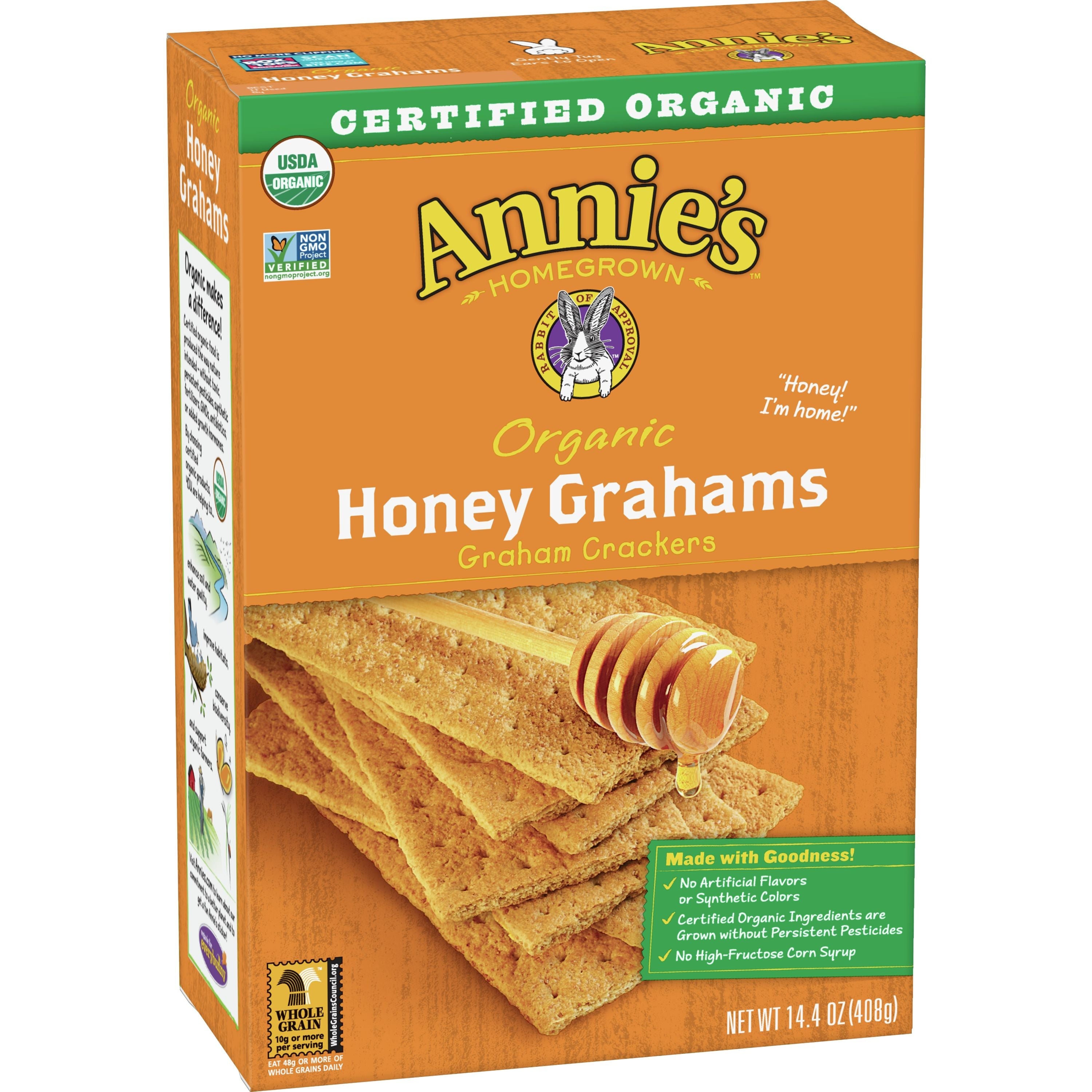 Annie's Homegrown, Organic Honey Graham Crackers, 14.4 Oz