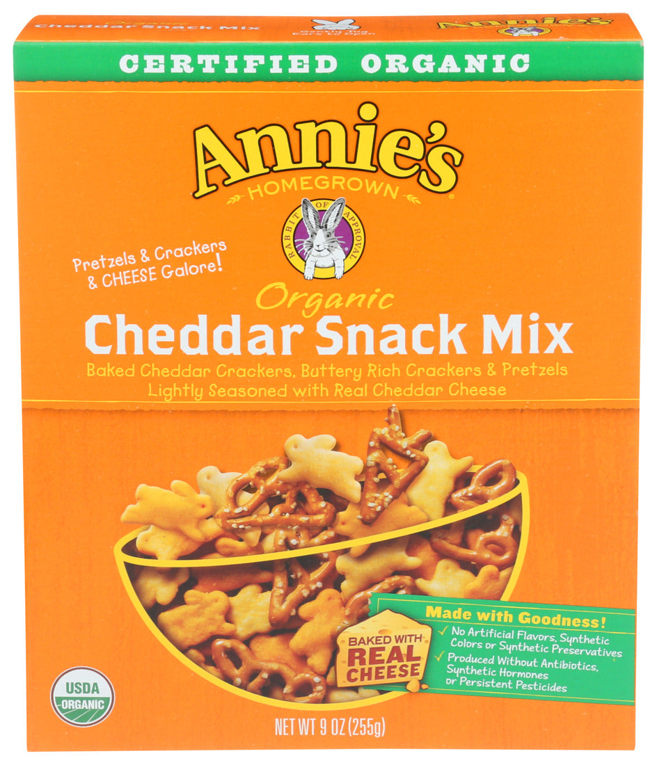 Annie's Homegrown, Organic Cheddar Pretzels & Crackers Snack Mix, 9 Oz