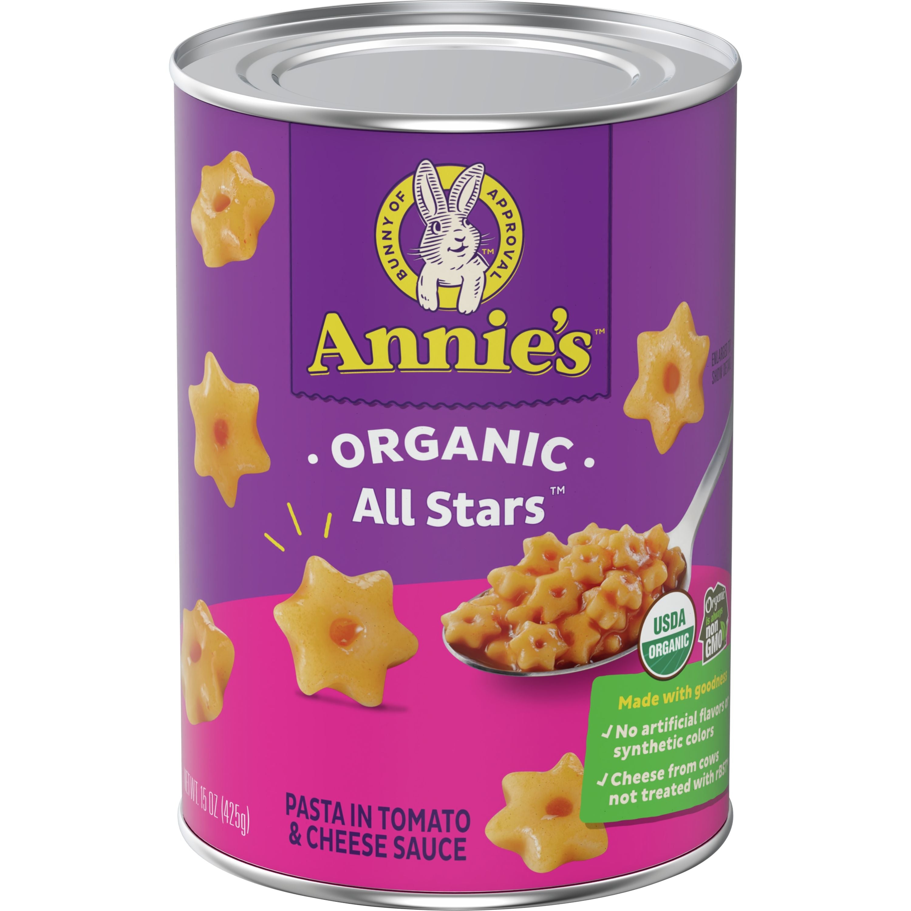 Annie's Homegrown, Organic All Stars Pasta In Tomato And Cheese Sauce, 15 Oz