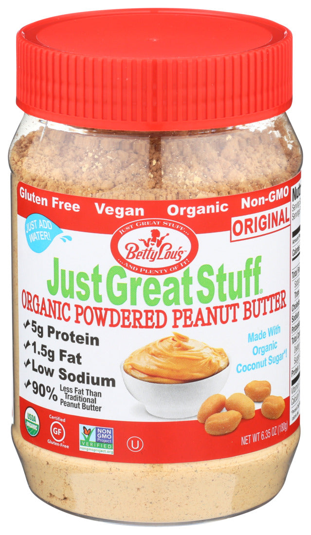 Just Great Stuff, Organic Powdered Peanut Butter, 6.35 Oz