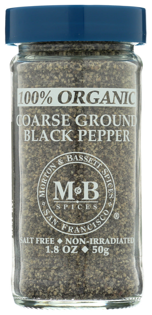 Morton & Bassett, Organic Course Ground Black Pepper, 1.8 Oz