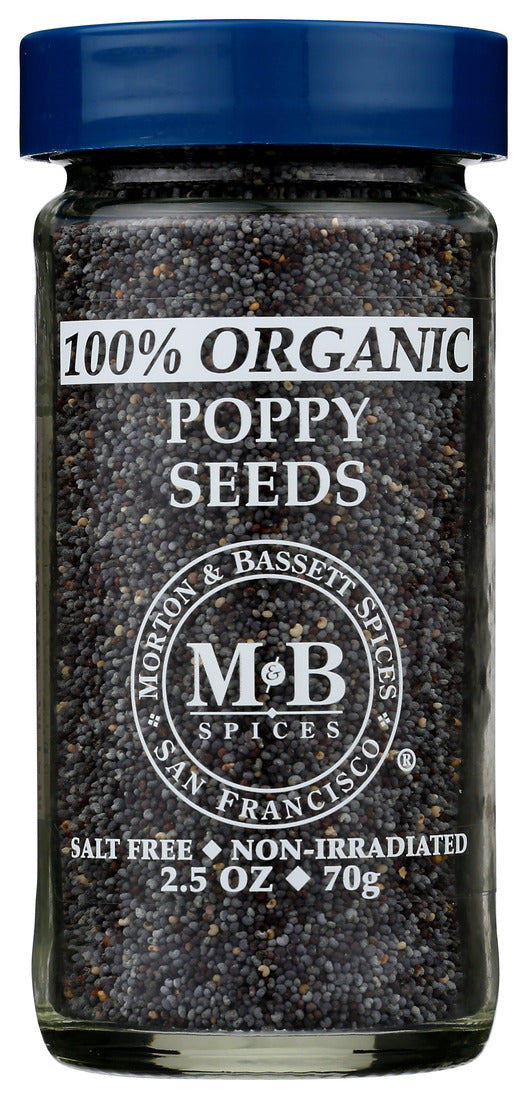 Morton & Bassett, Organic Poppy Seeds, 2.5 Oz