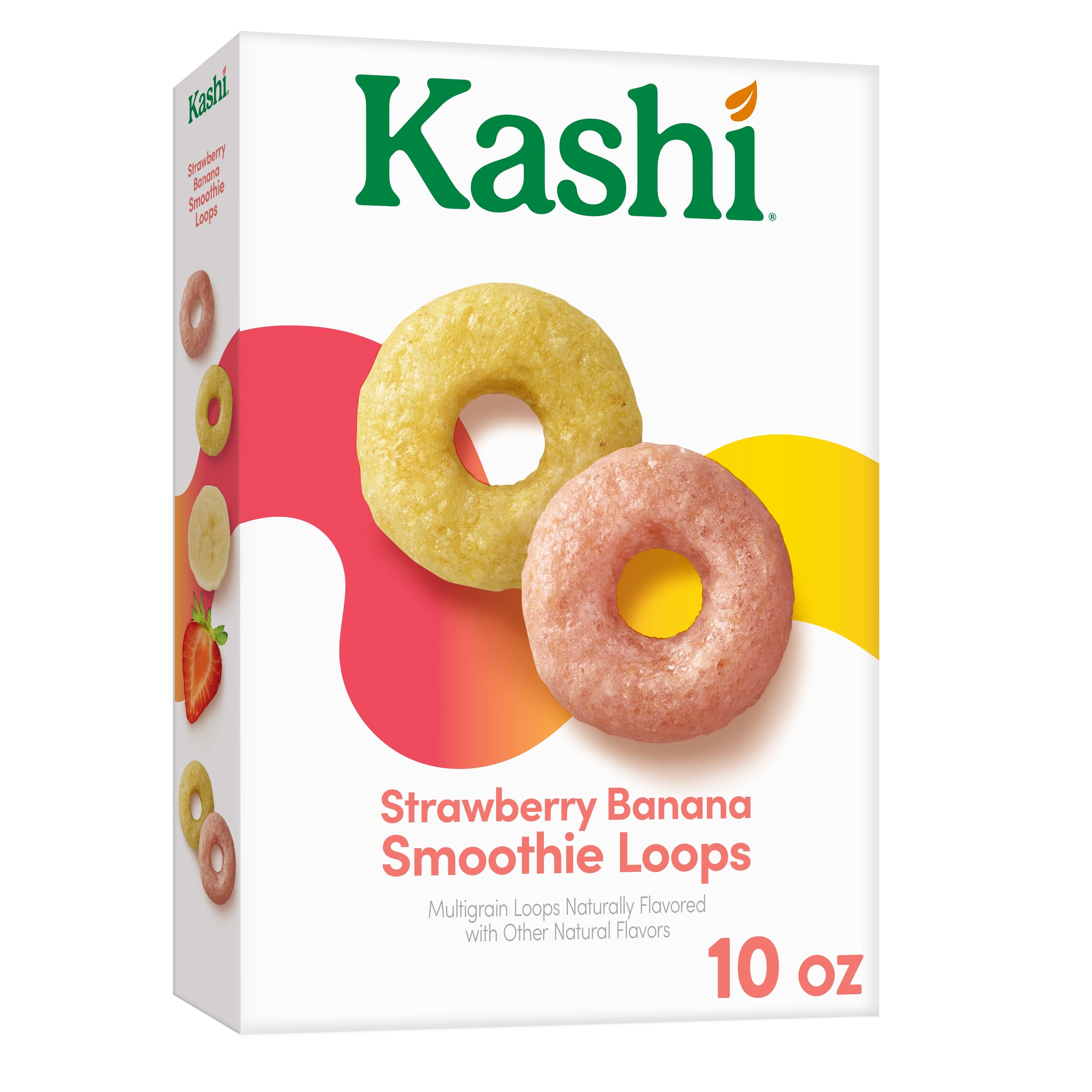 Kashi, Strawberry Banana Smoothie Loops Cereal, 10 Oz