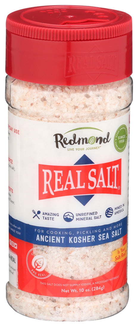 Redmond, Real Salt, Ancient Kosher Sea Salt Shaker, 10 Oz