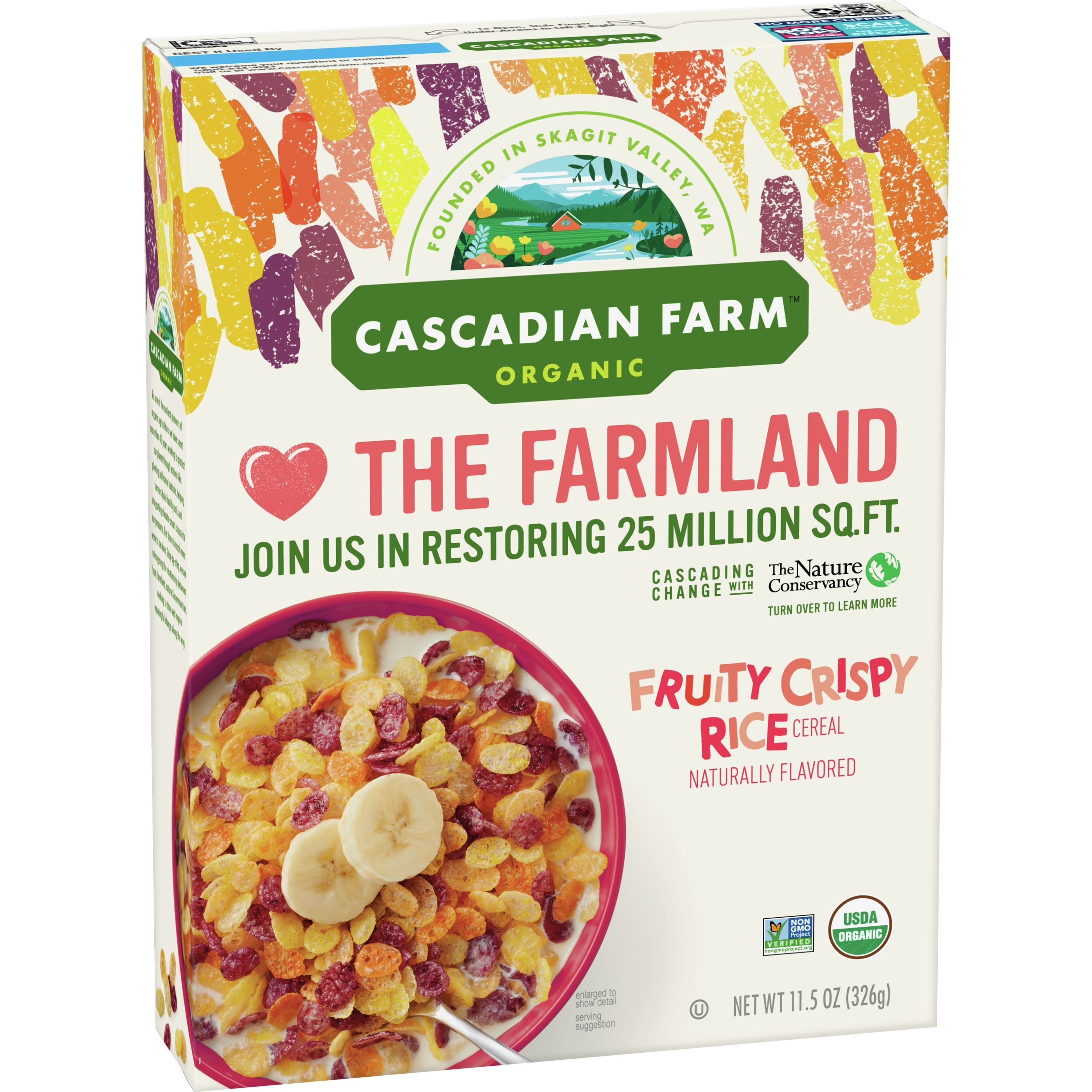 Cascadian Farm, Organic Fruity Crispy Rice Cereal, 11.5 Oz