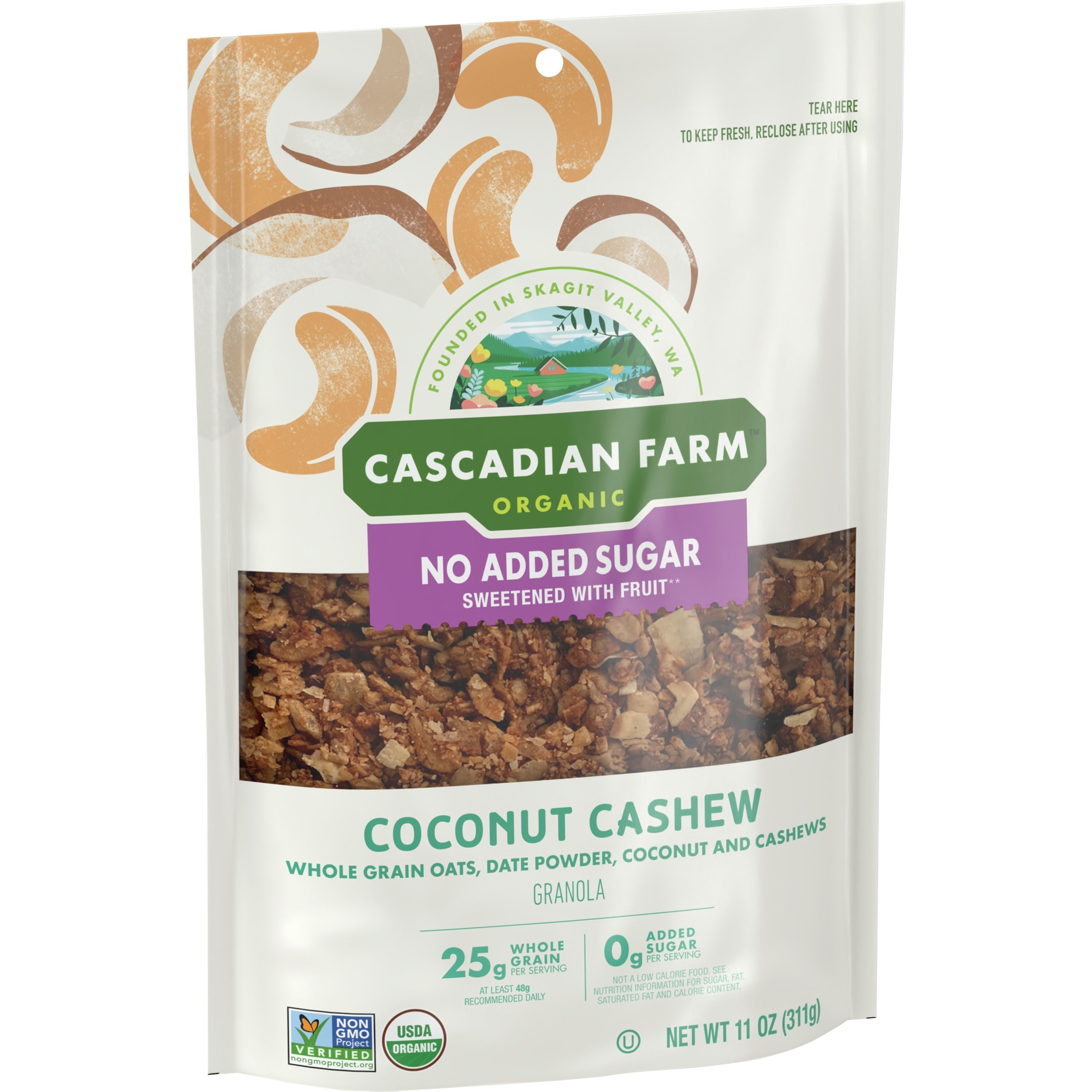 Cascadian Farm, Organic Coconut Cashew Granola, 11 Oz