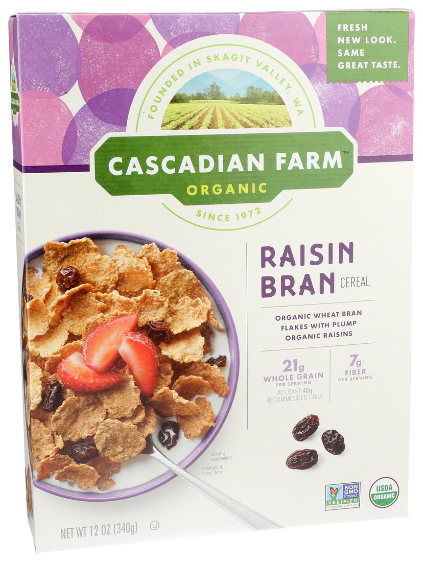 Cascadian Farm, Organic Raisin Bran Cereal, 12 Oz