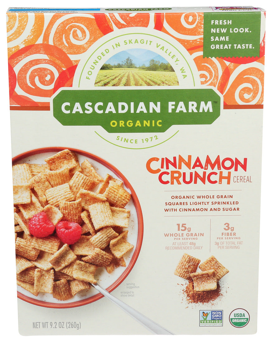 Cascadian Farm, Organic Cinnamon Crunch Cereal, 9.2 Oz