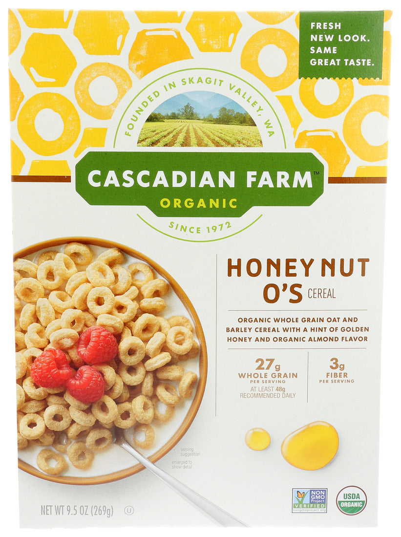 Cascadian Farm, Organic Honey Nut Os Cereal, 9.5 Oz