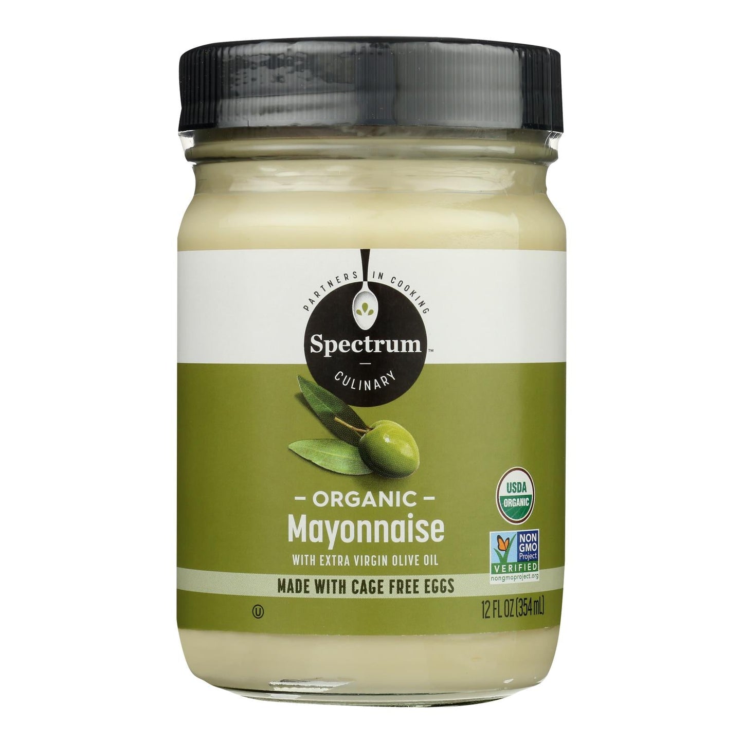 Spectrum, Organic Olive Oil Mayonnaise With Cage Free Eggs, 12 Oz