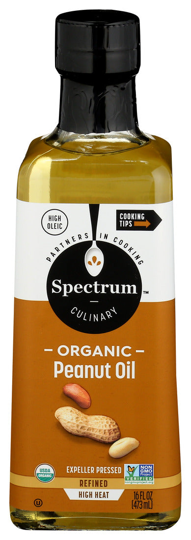 Spectrum, Organic Peanut Oil, Refined High Heat, 16 Oz