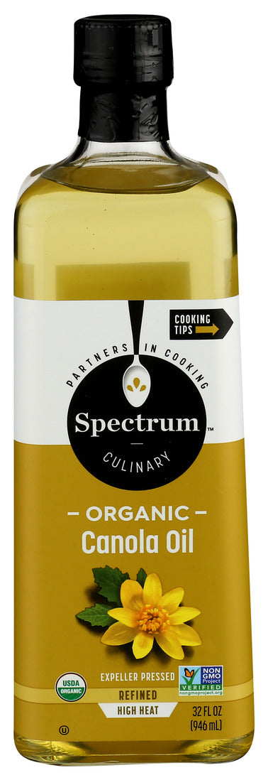 Spectrum, Organic Canola Oil, Refined, 32 Oz