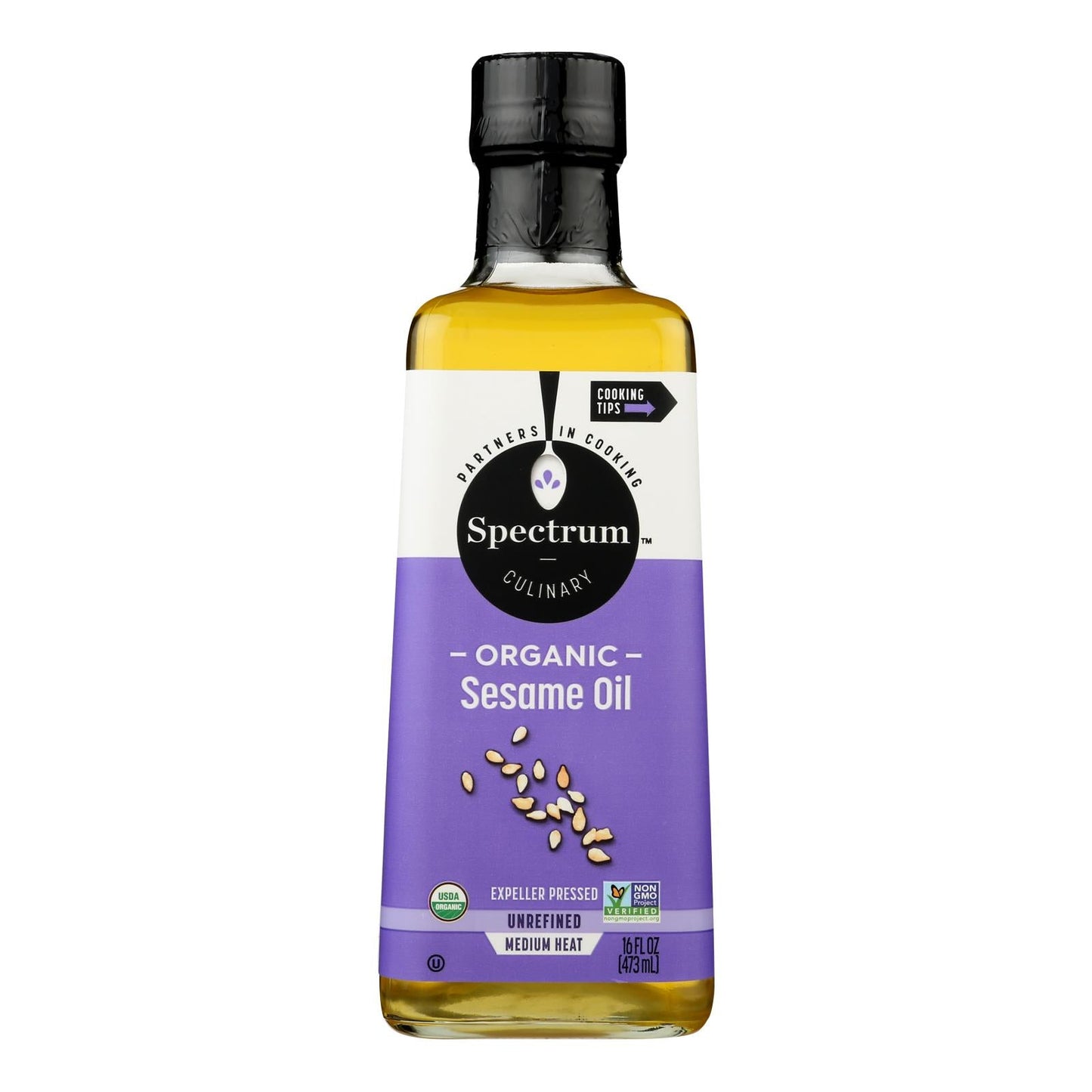 Spectrum, Organic Sesame Oil, Unrefined. 16 Oz