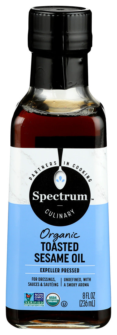 Spectrum, Organic Toasted Sesame Oil, Unrefined, 8 Oz