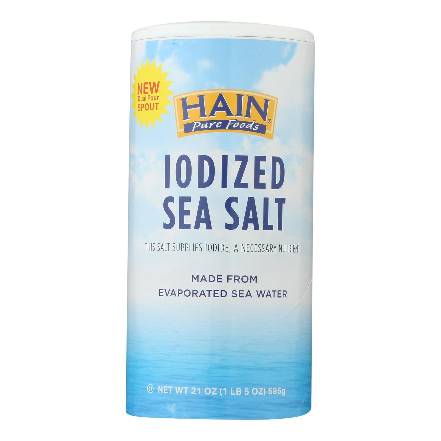 Hain Pure Foods, Iodized Sea Salt, 21 Oz