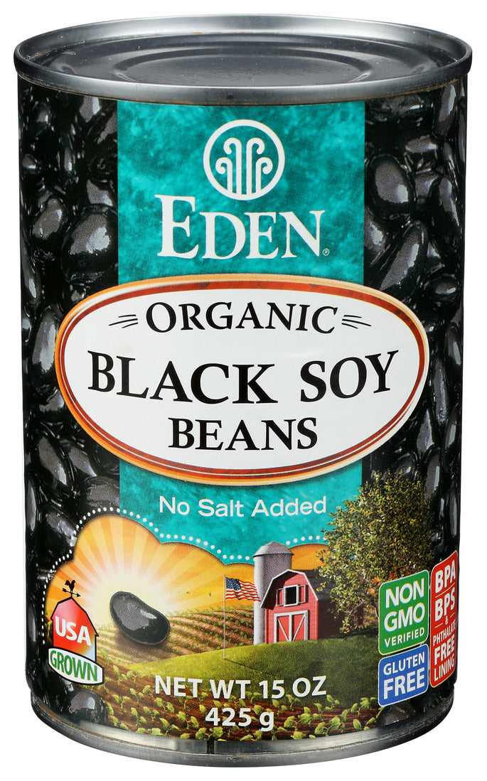 Eden Foods, Organic Black Soy Beans, No Salt Added, 15 Oz