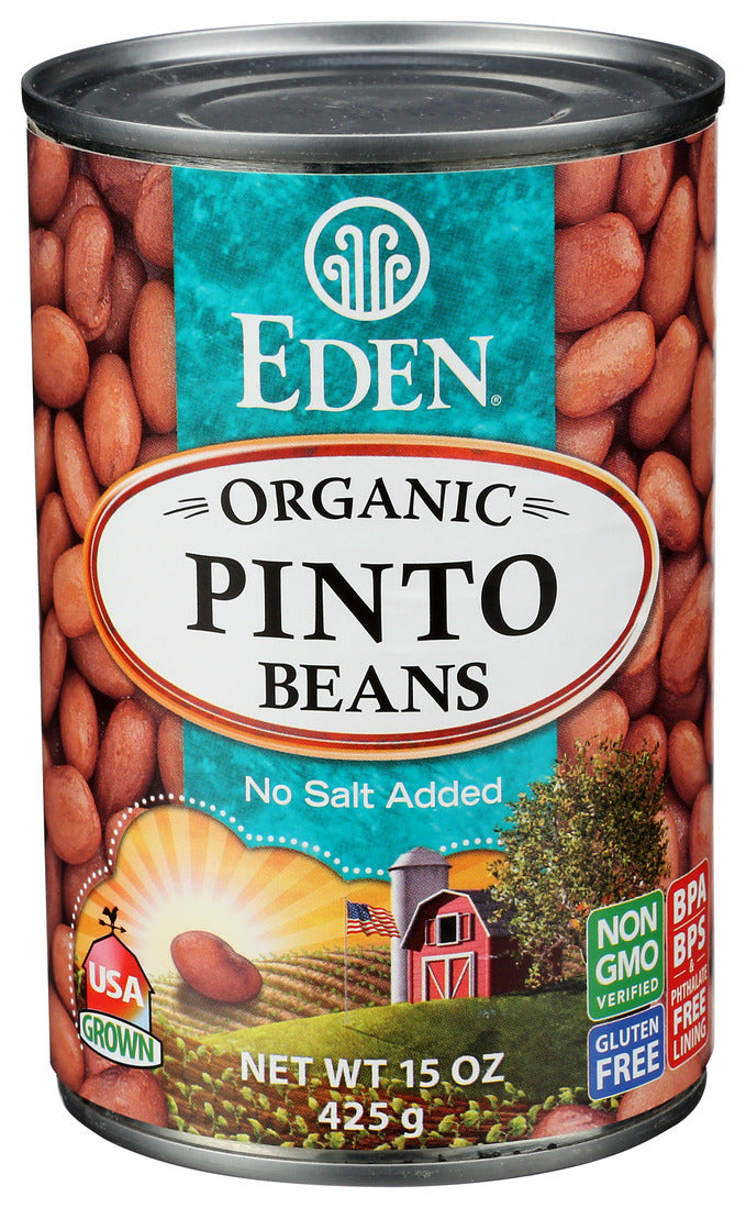 Eden Foods, Organic Pinto Beans, No Salt Added, 15 Oz