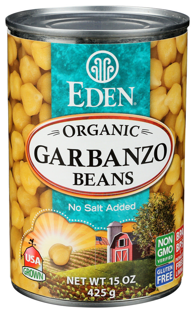 Eden Foods, Organic Garbanzo Beans, No Salt Added, 15 Oz