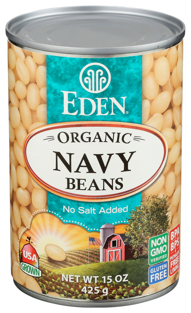 Eden Foods, Organic Navy Beans, No Salt Added, 15 Oz