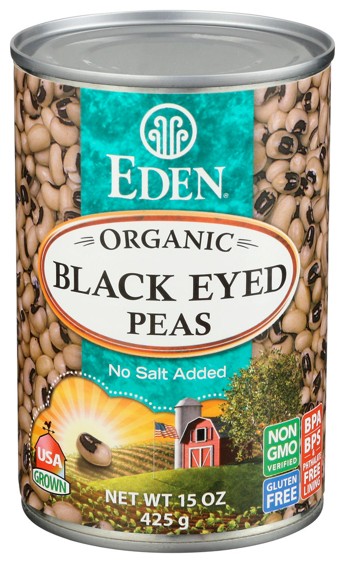 Eden Foods, Organic Black Eyed Peas, No Salt Added, 15 Oz