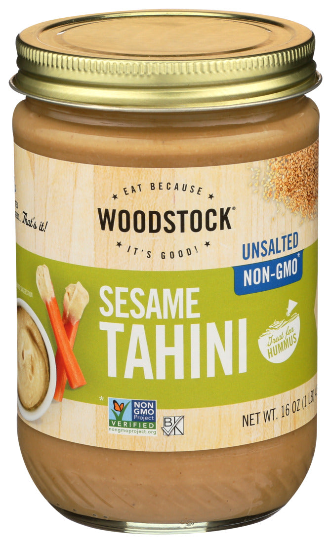 Woodstock Foods, Sesame Tahini, Unsalted Non-GMO, 16 Oz