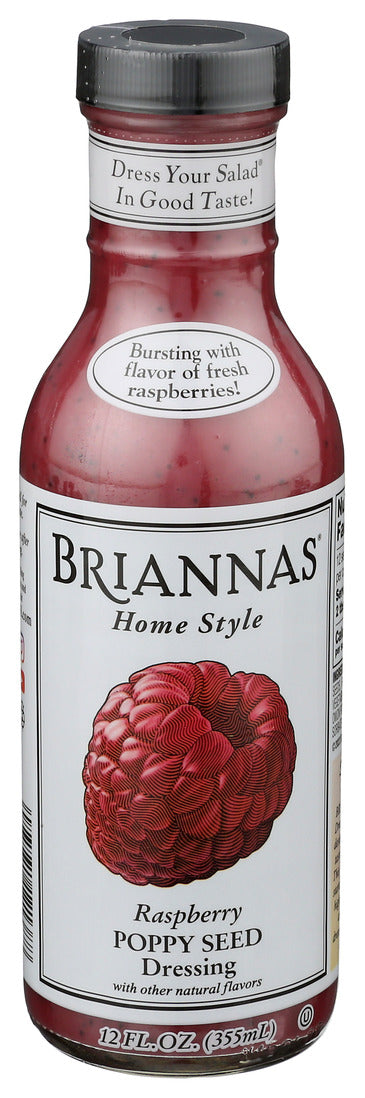 Briannas, Raspberry Poppy Seed Dressing, 12 Oz