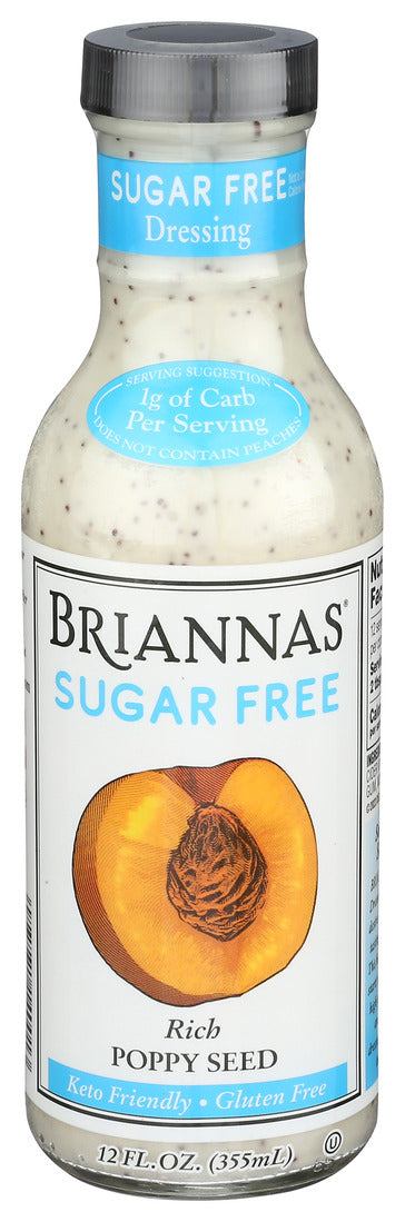 Briannas, Rich Poppy Seed Dressing, Sugar Free, 12 Fl Oz