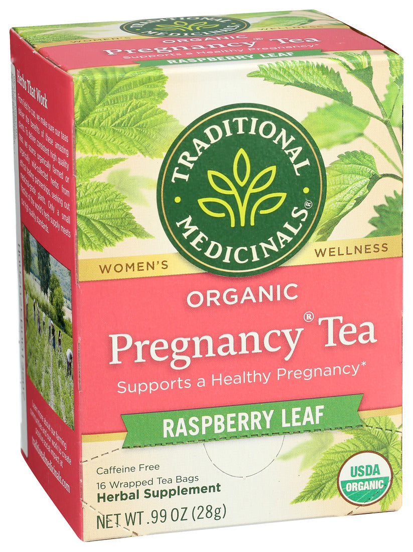 Traditional Medicinals, Organic Pregnancy Herbal Tea, Raspberry Leaf, 16 Ct