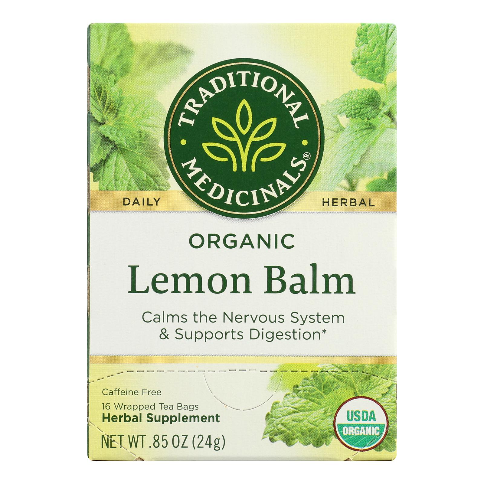 Traditional Medicinals, Organic Lemon Balm Herbal Tea, 16 Ct