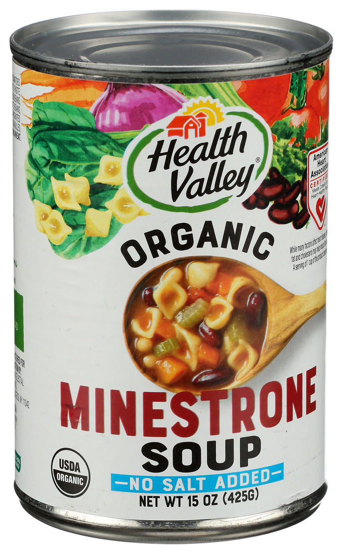 Health Valley, Organic Minestrone Soup, No Salt Added, 15 Oz