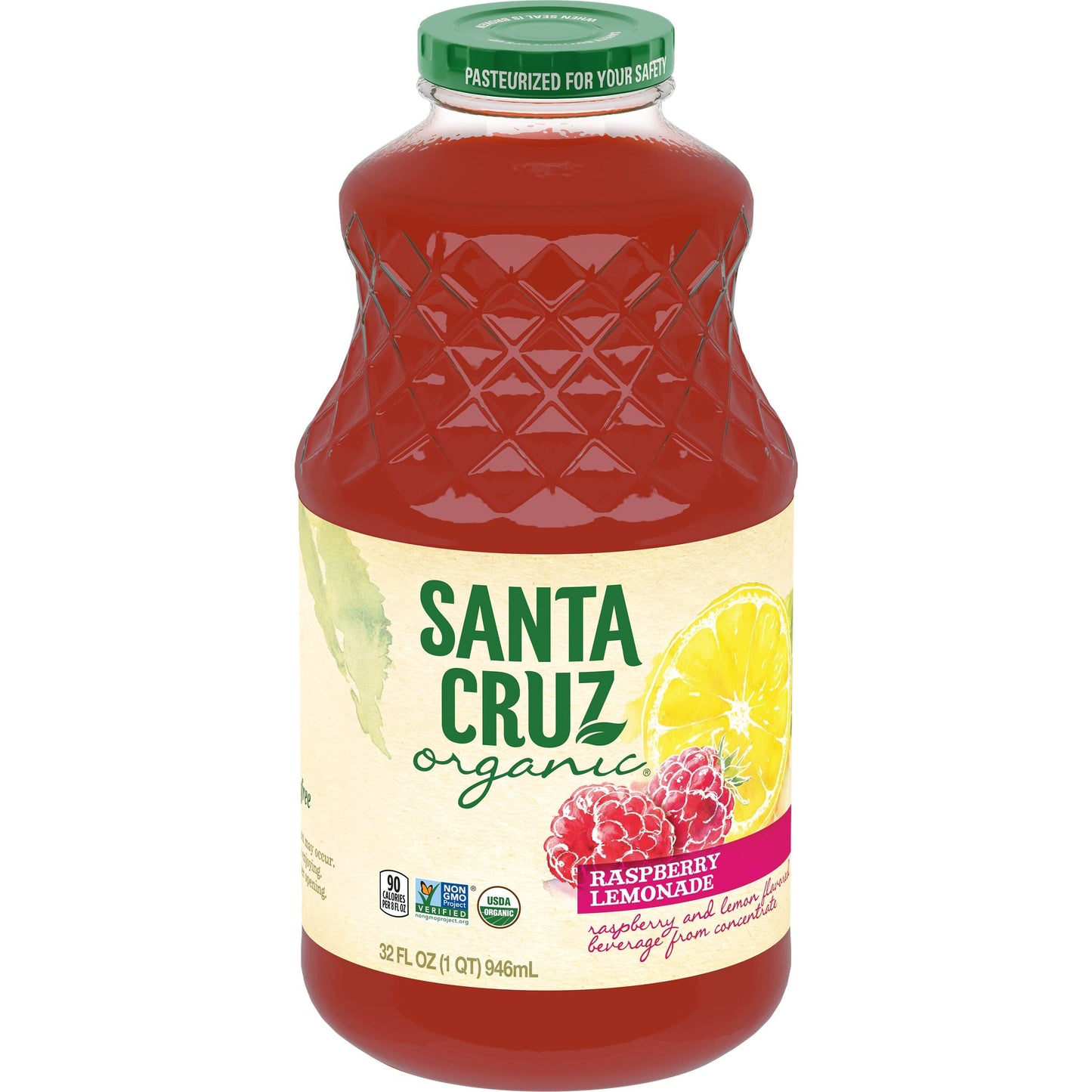 Santa Cruz Organic, Organic Raspberry Lemonade, 32 Fl Oz