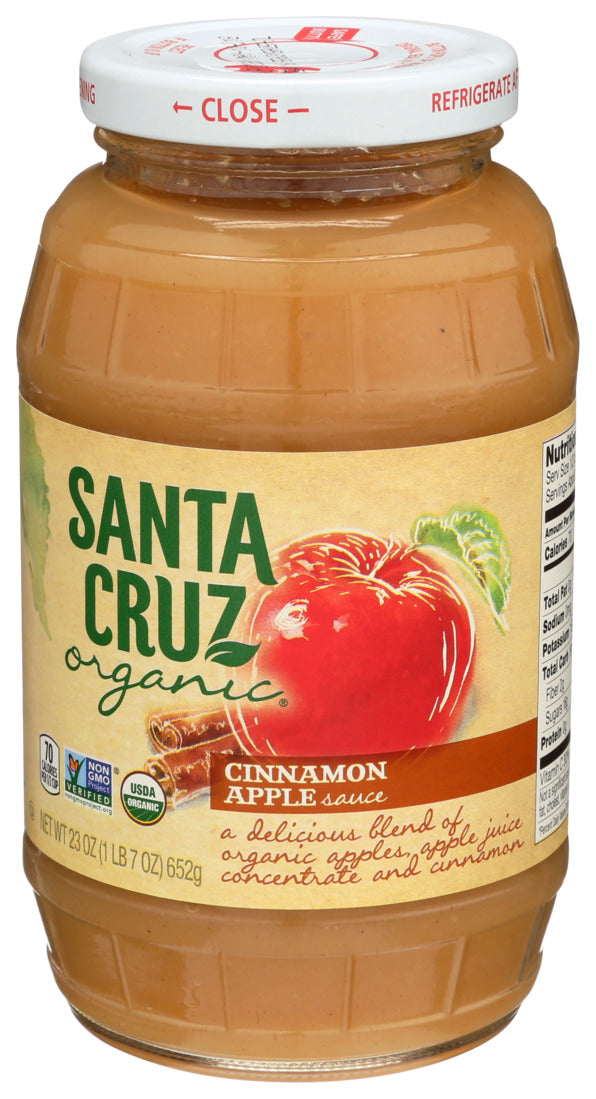 Santa Cruz Organic, Organic Cinnamon Apple Sauce, 23 Oz