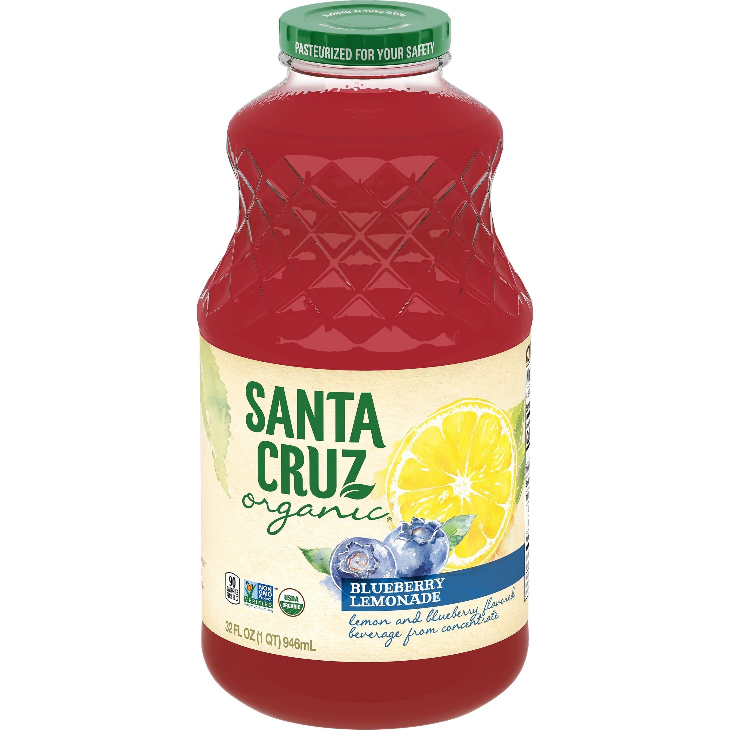 Santa Cruz Organic, Organic Blueberry Lemonade, 32 Oz