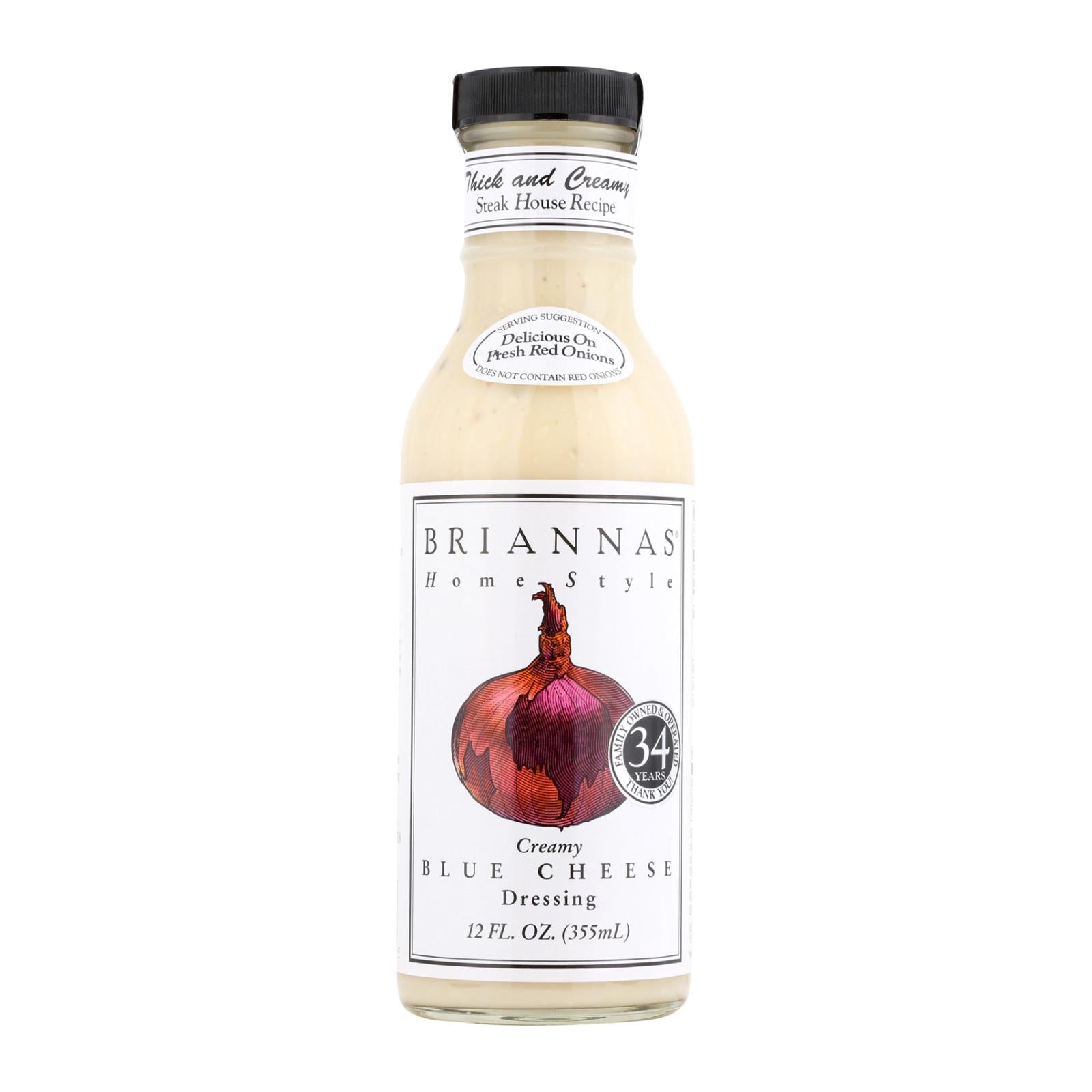 Briannas, Creamy Blue Cheese Dressing, 12 Oz