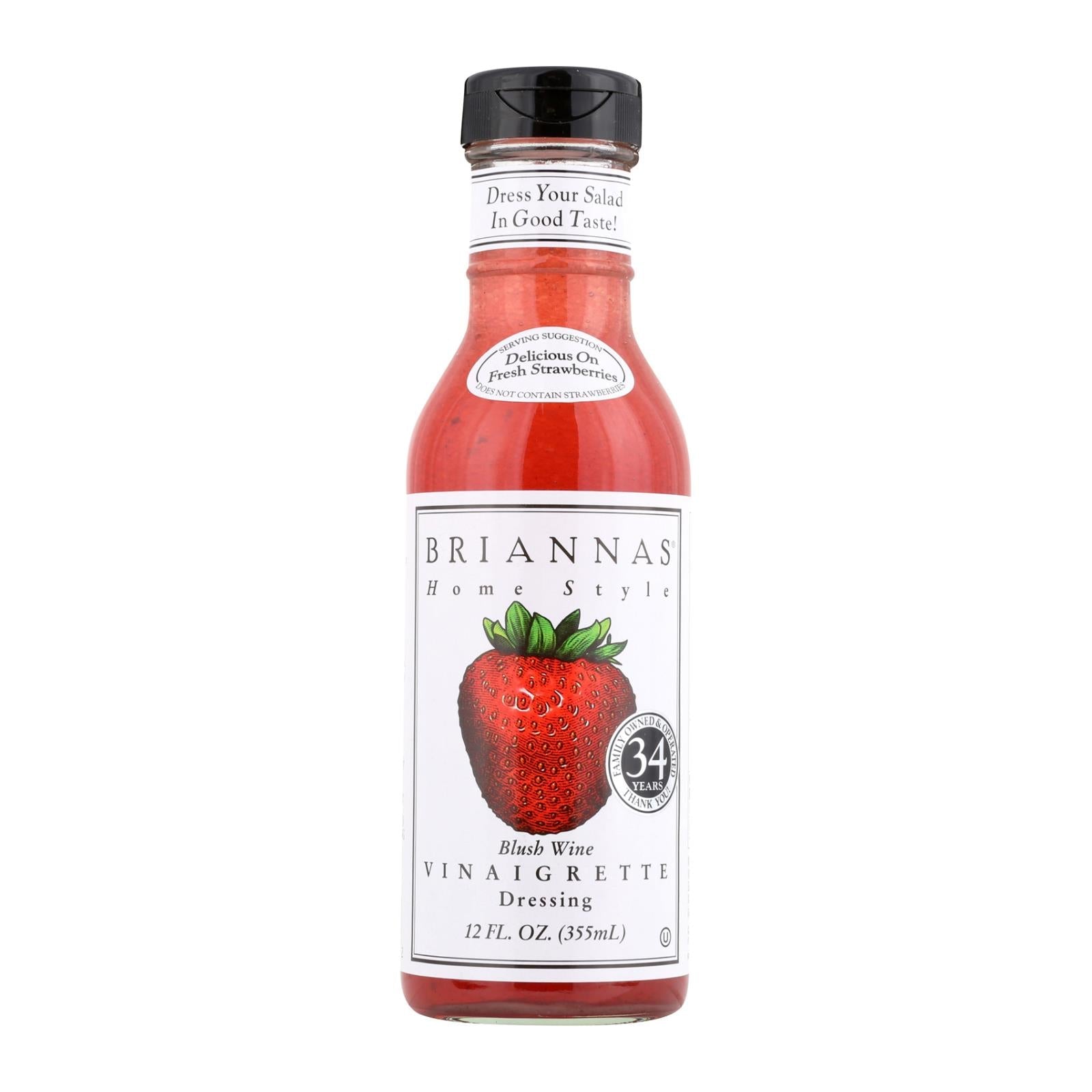 Briannas, Blush Wine Vinaigrette Dressing, 12 Oz