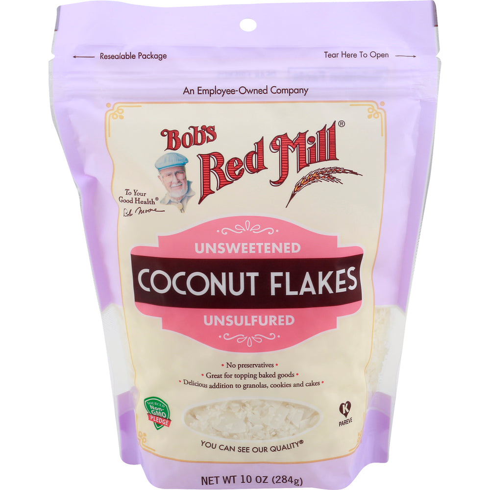 Bob's Red Mill, Unsweetened Coconut Flakes, Unsulphured, 10 Oz