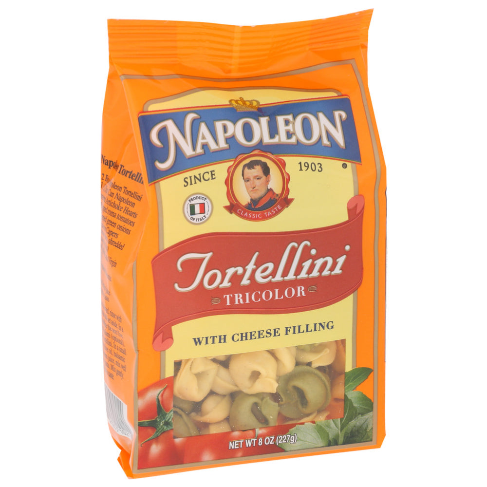 Napoleon Co., Tricolor Tortellini Pasta With Cheese Filling, 8 Oz