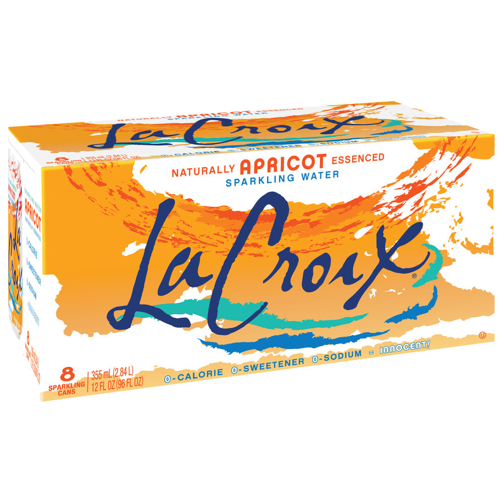 Lacroix, Sparkling Water Apricot, 8/12 Fl Oz