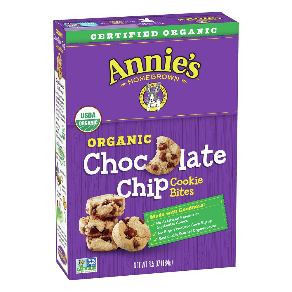 Annie's Homegrown, Organic Chocolate Chip Cookie Bites, 6.5 Oz