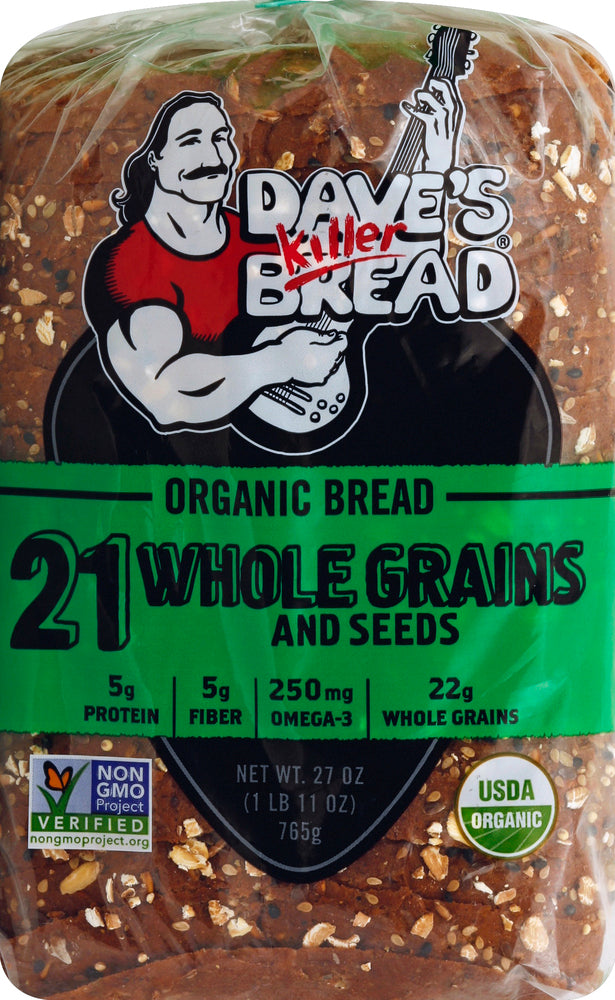 Daves Killer Bread, Organic Bread, 21 Whole Grains and Seeds, 27 Oz