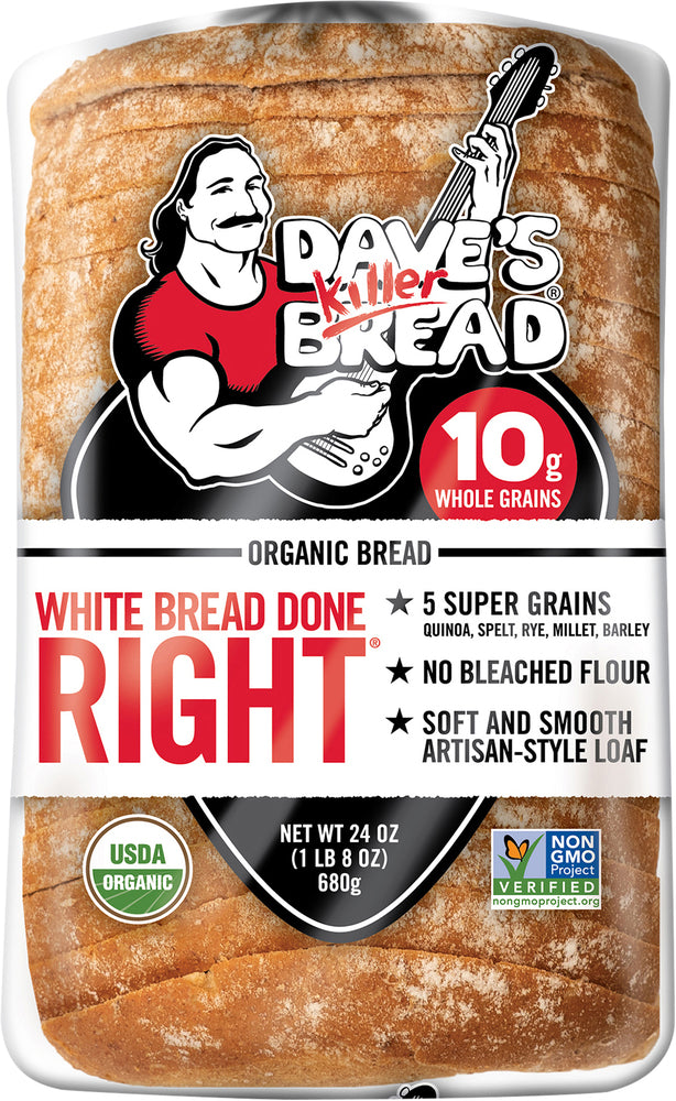 Daves Killer Bread, Organic Bread, White Bread Done Right, 24 Oz