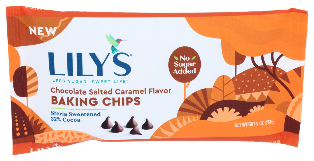 Lily's, Chocolate Salted Caramel Flavor Baking Chips, 9 Oz