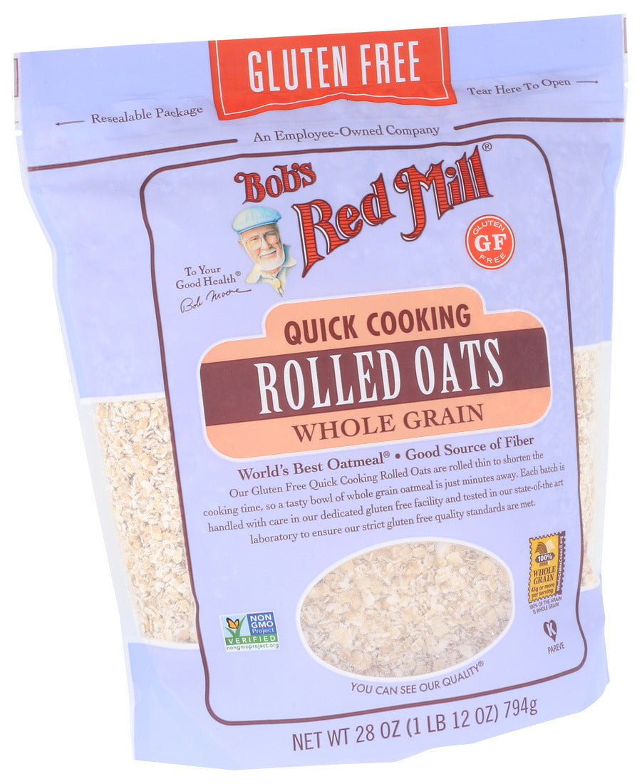 Bob's Red Mill, Quick Cooking Rolled Oats, Gluten Free, 28 Oz