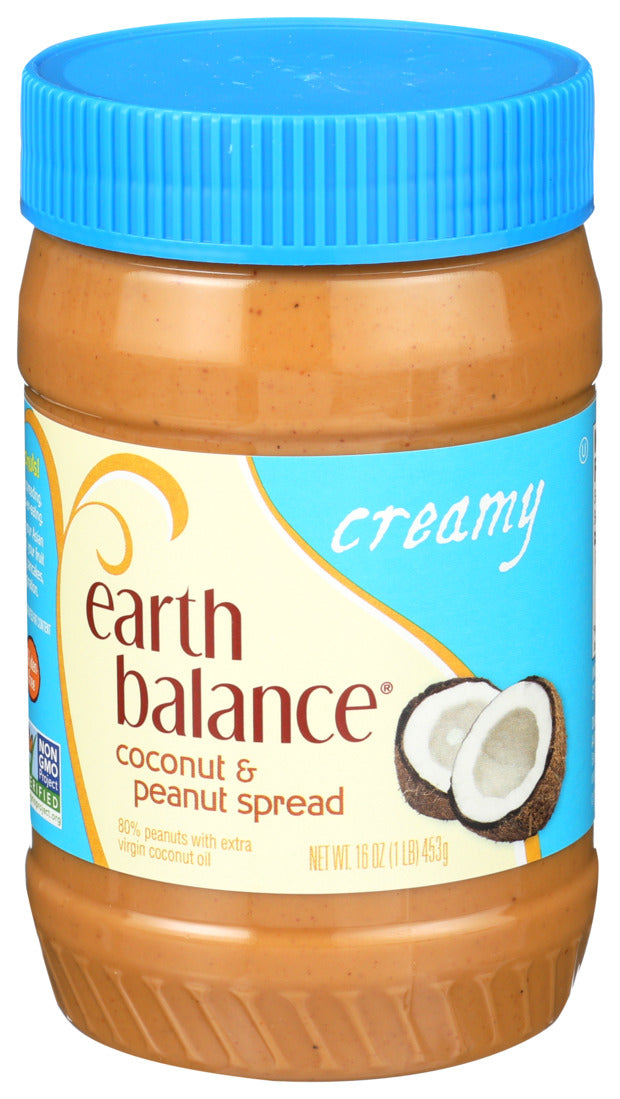 Earth Balance, Creamy Coconut And Peanut Spread, 16 Oz