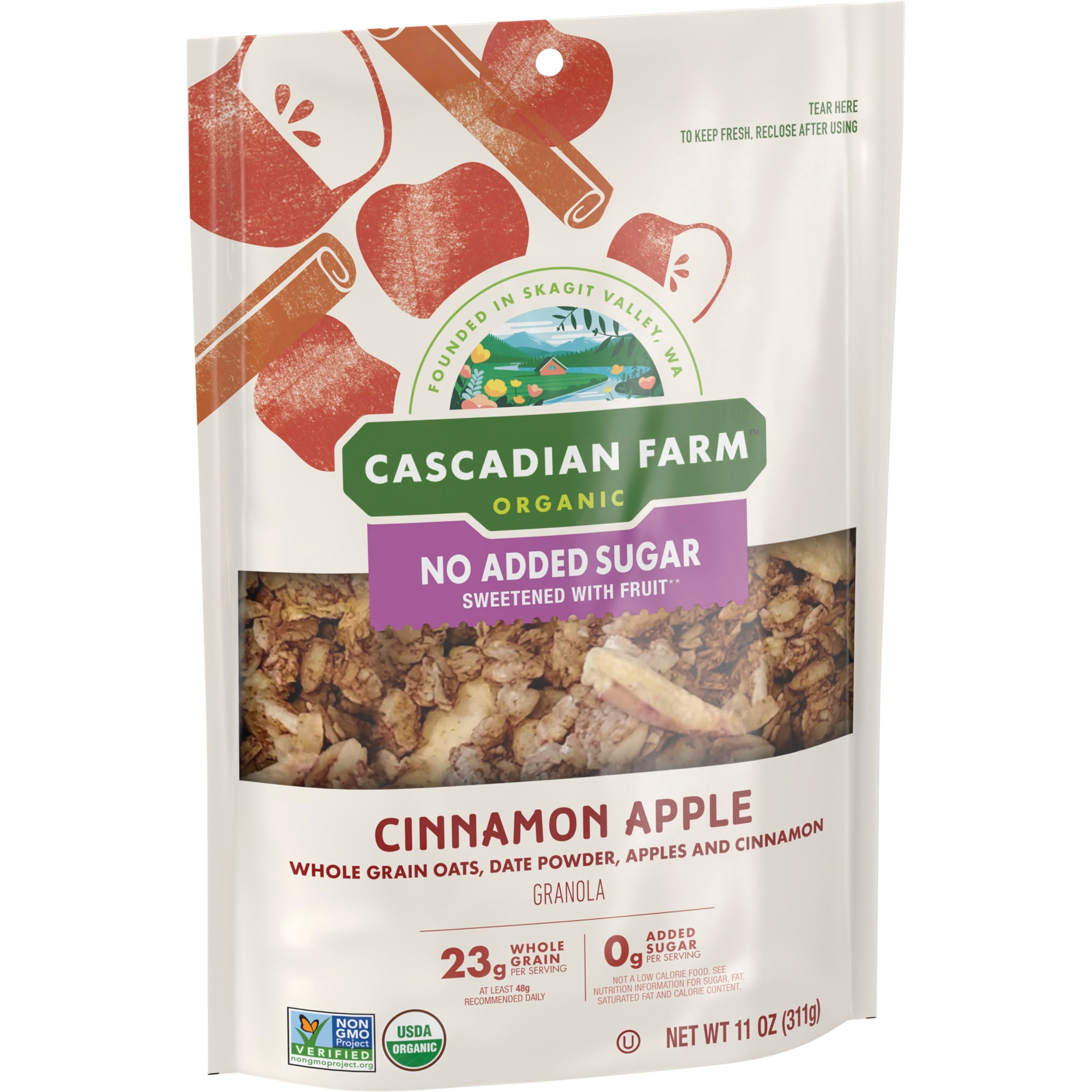 Cascadian Farm, Organic Cinnamon Apple Granola, 11 Oz