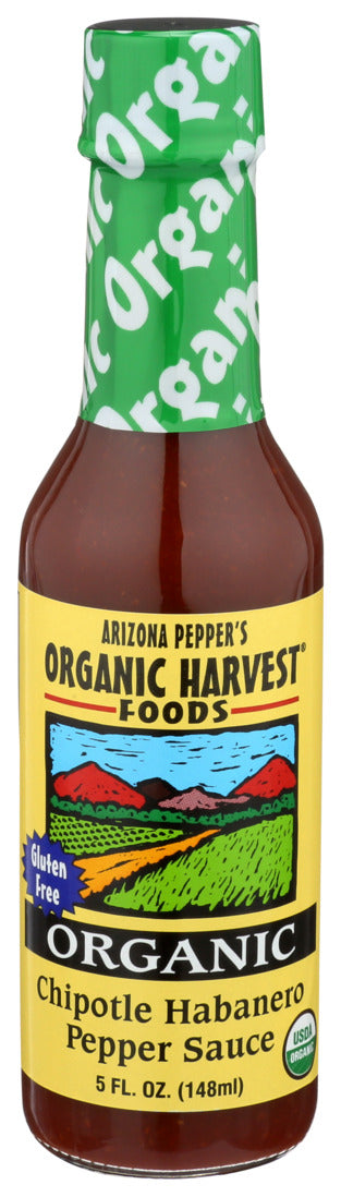 Organic Harvest, Organic Pepper Sauce, Chipotle Habanero, 5 Oz