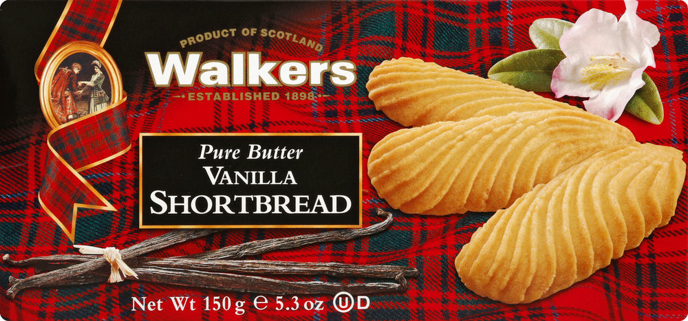 Walkers Shortbread, Pure Butter Vanilla Shortbread, 5.3 Oz