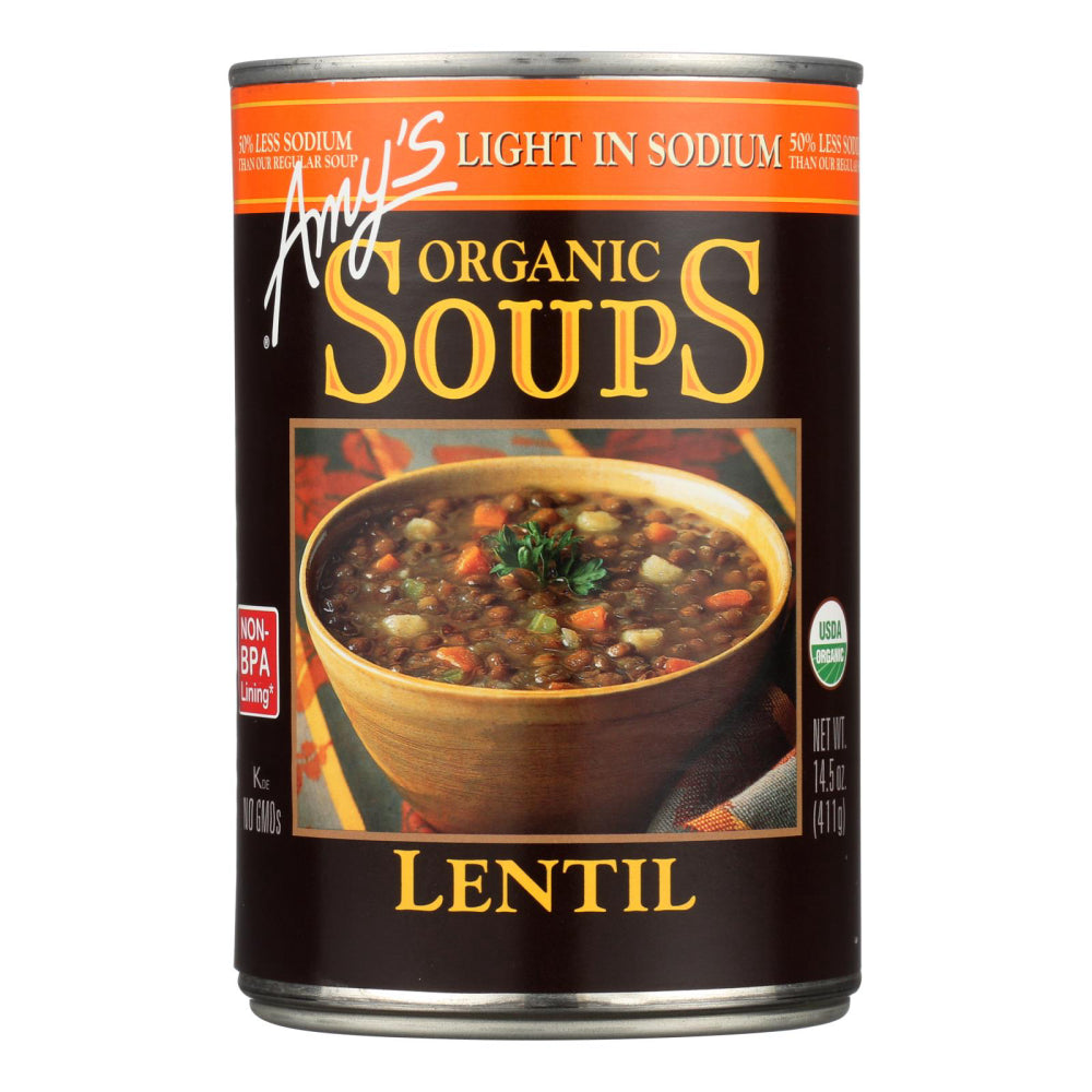 Amy's, Organic Light Sodium Lentil Soup, 14.5 Oz